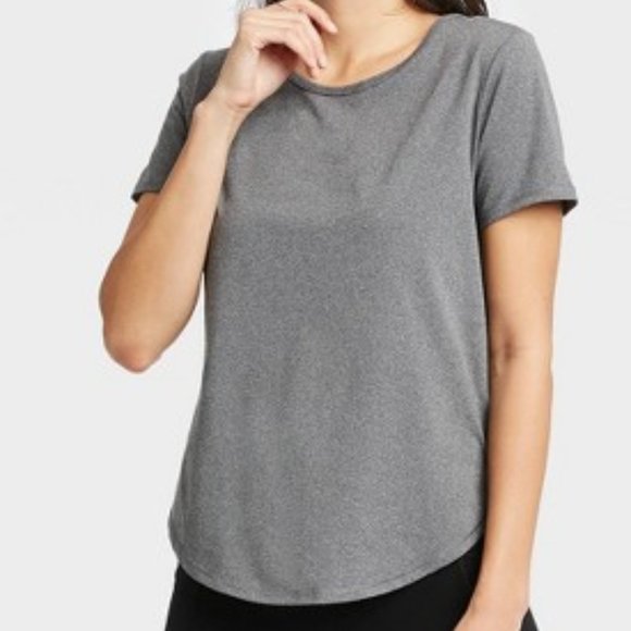 All in Motion Women's Essential Top Wicking Stretch, Gray, S - Picture 1 of 3